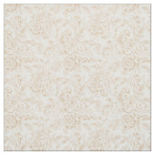 Beige  Roos ventilatorpatroon Stof (Swatch)