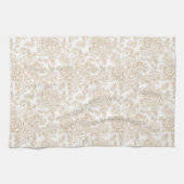 Beige  Roos ventilatorpatroon Theedoek (Horizontaal)