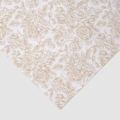 Beige  Roos ventilatorpatroon Tissuepapier (Detail)