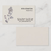 Beige roos visitekaartje (Voorkant / Achterkant)