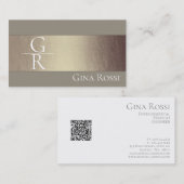 Beige & Rose Goud Minimalistisch Visitekaartje (Voorkant / Achterkant)