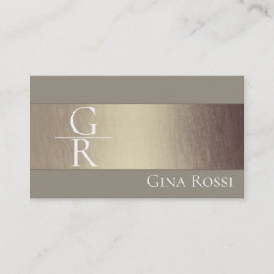 Beige & Rose Goud Minimalistisch Visitekaartje