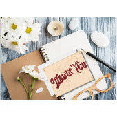 Beige Roze  Art Minimalist Bedankkaart