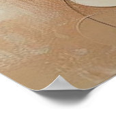 Beige-roze bloemen 26 Poster (Hoek)