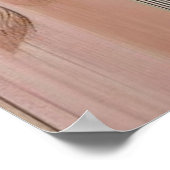 Beige-roze bloemen 27 Poster (Hoek)