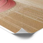 Beige-roze bloemen 33 Poster (Hoek)