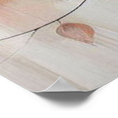 Beige-roze bloemen 41 Poster (Hoek)