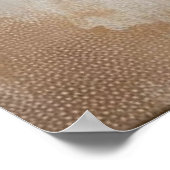 Beige-roze bloemen 44 Poster (Hoek)