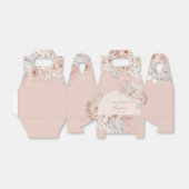 beige roze bloemen | Doop Bedankdoosjes (Uitgevouwen)