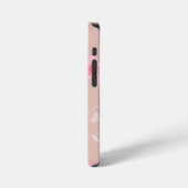 Beige Roze Bloemen iPhone Hoesje (Linkerkant)