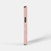Beige Roze Bloemen iPhone Hoesje (Rechterkant)