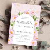 Beige Roze Botanische Nuestra Boda Spaanse bruilof Kaart