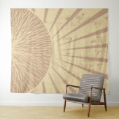 Beige Roze Elegante Eenvoudige Boho Zonsondergang Wandkleed (In Situ (horizontaal))