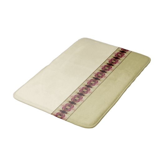 Beige Roze en Bourgogne Badmat (Gekanteld)