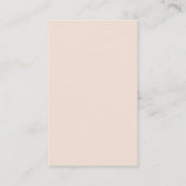 Beige roze Kaarten voor het oormerken van Beige ro Visitekaartje (Achterkant)