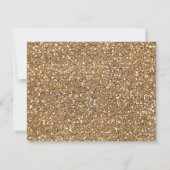 Beige Roze Moderne Gouden Glitter Bruiloft RSVP An Kaartje (Achterkant)