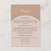 Beige Roze Moderne Japanse Trouwdetails Informatiekaartje (Voorkant)