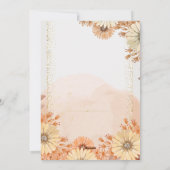 Beige & Roze Ontwerp met Botanische Ac Feestdagenkaart (Achterkant)