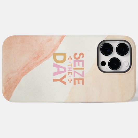 Beige roze pasta Case-Mate iPhone case (Achterkant (horizontaal))