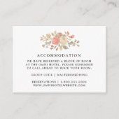  Beige Rozen Bruiloft Accommodatie Kaarten (Voorkant)