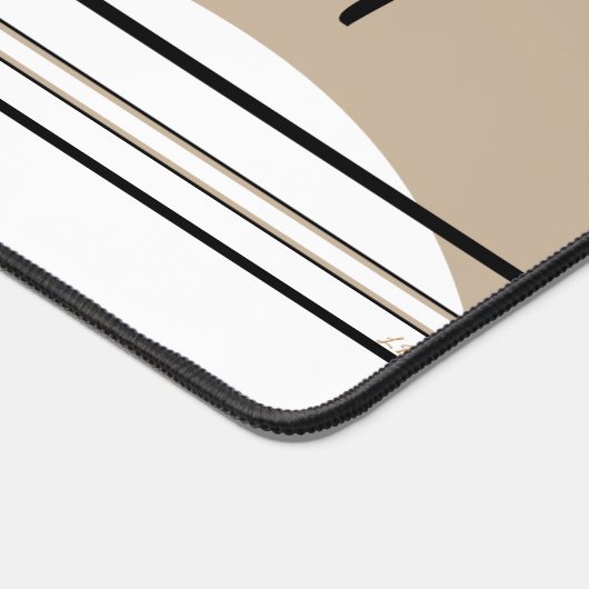 Beige Running Horse Vorm en Initialen Design Bureaumat (Hoek)