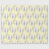 Beige Rustic Boho Minimalistisch Baby shower Cadeaupapier (Vlak)