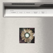 Beige Rustic Daisy Magnet (Insitu (Vaatwasser))
