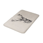 Beige Rustic  Deer Antlers Badmat (Gekanteld)