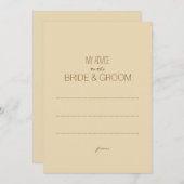 Beige Rustic Mijn advies aan het Label van de paar (Voorkant / Achterkant)