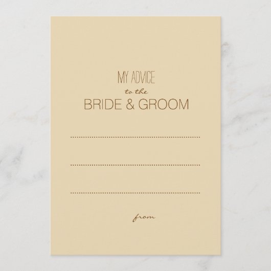 Beige Rustic Mijn advies aan het Label van de paar (Voorkant)