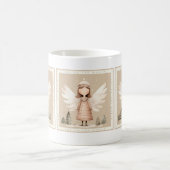 Beige rustieke Angel Classic Mok, 11 oz Koffiemok (Center)