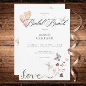 Beige rustieke Boho liefde bruids brunch Kaart