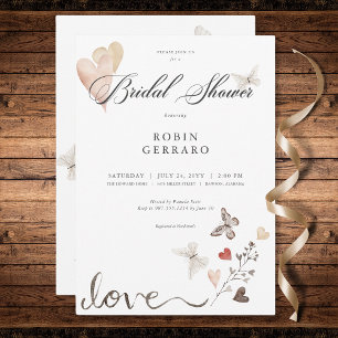 Beige rustieke Boho liefde Vrijgezellenfeest Kaart