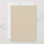 Beige Rustieke Bosbruiloft Kaart (Achterkant)