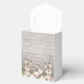 Beige rustieke konijnenkonijn aangepaste Baby show Bedankdoosjes (Geopend)