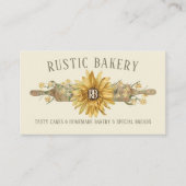 Beige Rustige stijl Zonnebloembakkerij Visitekaartje (Voorkant)