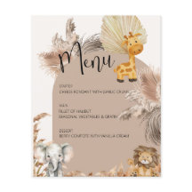 Beige Safari Thema Oerwoud Dieren Kinder Party Men