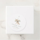 Beige & Sage Bloemen & Boog Bruidsfeest Bedankt Bedankjes Labels (In situ)