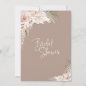 Beige Sage Boho Floral Vrijgezellenfeest Kaart (Achterkant)