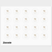 Beige & Sage Flowers & Bow Vrijgezellenfeest Dank  Ronde Sticker (Vel)
