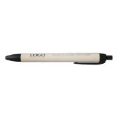 Beige Sand Company Logo Business Custom Minimal Zwarte Inkt Pen (Bodem)