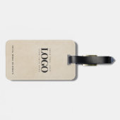 Beige Sand voegt Uw BedrijfsDouane van de Logo van Bagagelabel (Achterkant horizontaal)