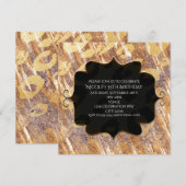 Beige Sandy Shimmer Leopard Glamor Invitations Kaart (Voorkant / Achterkant)
