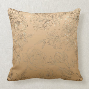 Beige Satin en Zijde Kussen