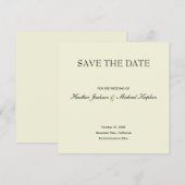 Beige Save Date Wedding Professionele Minimalist Save The Date (Voorkant / Achterkant)