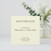 Beige Save Date Wedding Professionele Minimalist Save The Date (Staand voorkant)