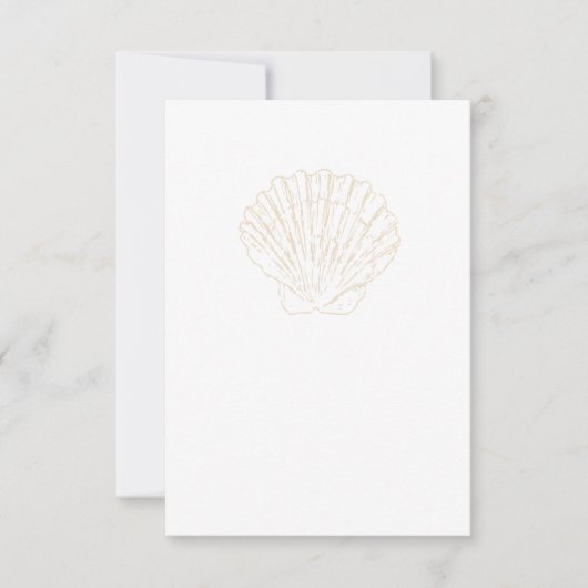 Beige Scallop Bedankkaart (Voorkant)