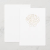 Beige Scallop Bedankkaart (Voorkant / Achterkant)