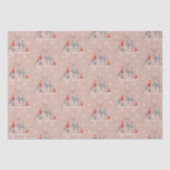 Beige Scandinavische rendierboom Snowflake Tissuepapier (Voorkant)