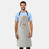 Beige schattig pet en manuscript gepersonaliseerd schort (Gedragen)